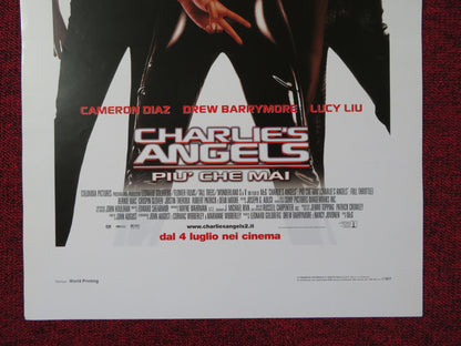 CHARLIE'S ANGELS: FULL THROTTLE ITALIAN LOCANDINA POSTER CAMERON DIAZ 2003