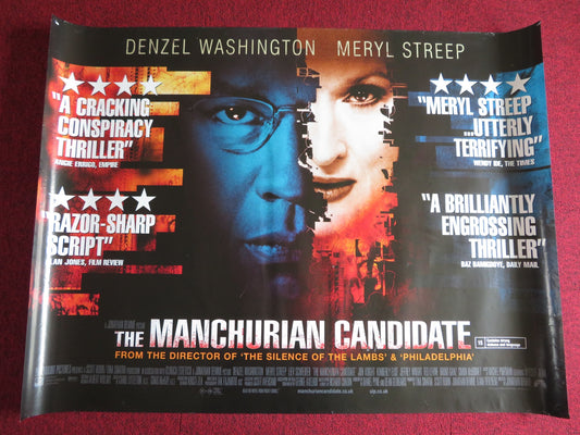 THE MANCHURIAN CANDIDATE UK QUAD (30"x 40") ROLLED POSTER WASHINGTON STREEP 2004