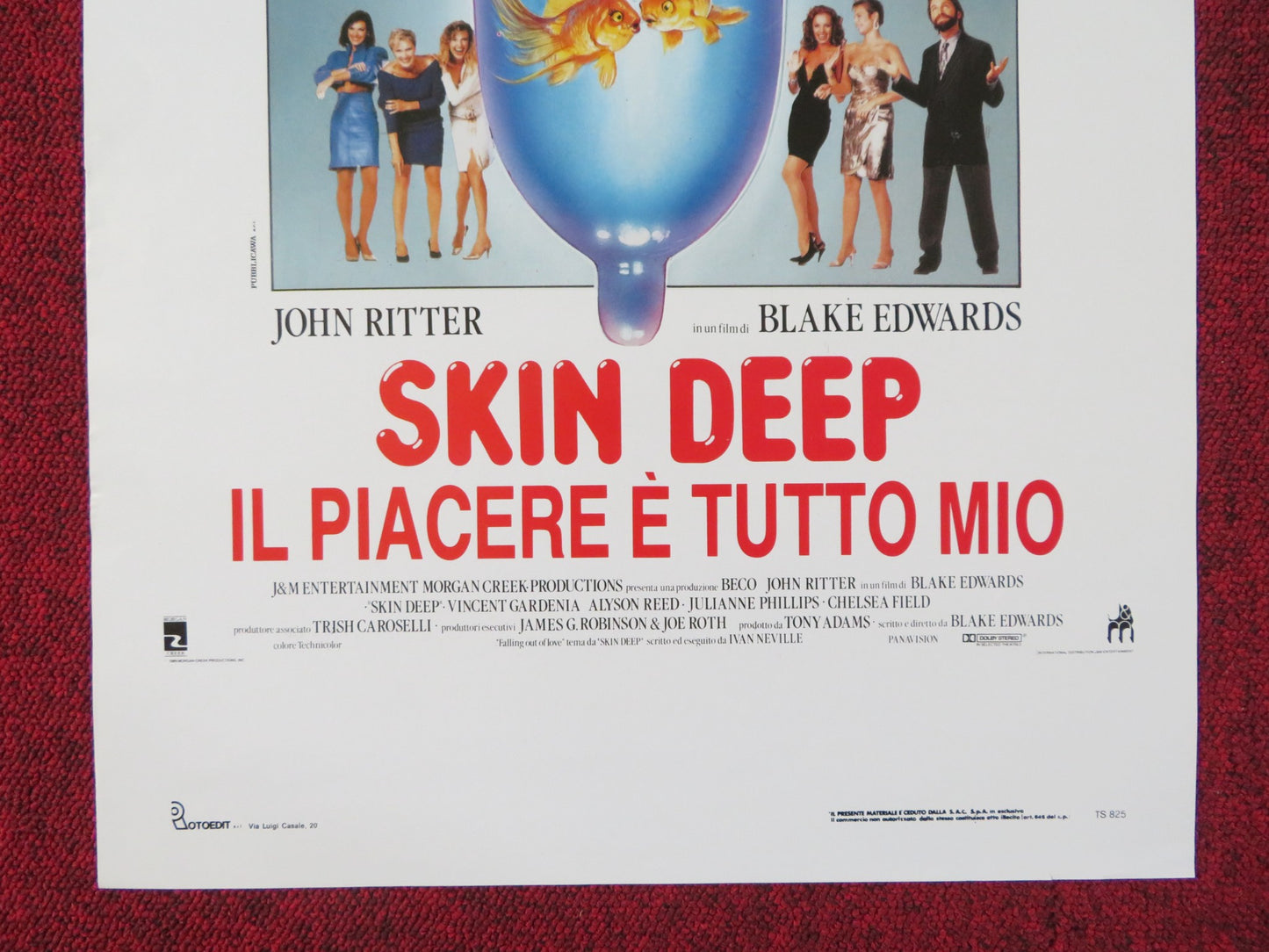 SKIN DEEP ITALIAN LOCANDINA POSTER JOHN RITTER VINCENT GARDENIA 1989