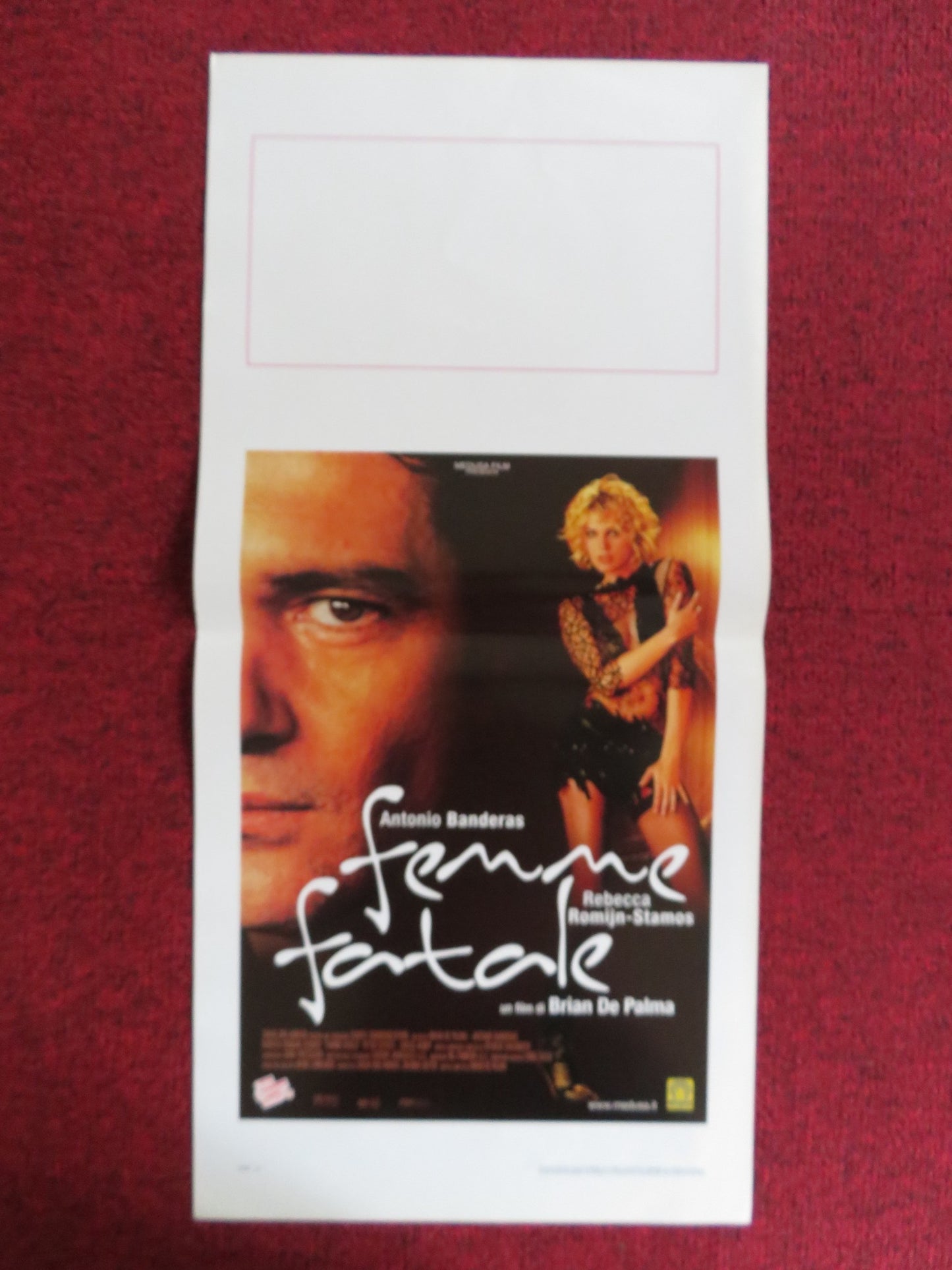 FEMME FATALE ITALIAN LOCANDINA POSTER ANTONIO BANDERAS R. ROMIJN-STAMOS 2002