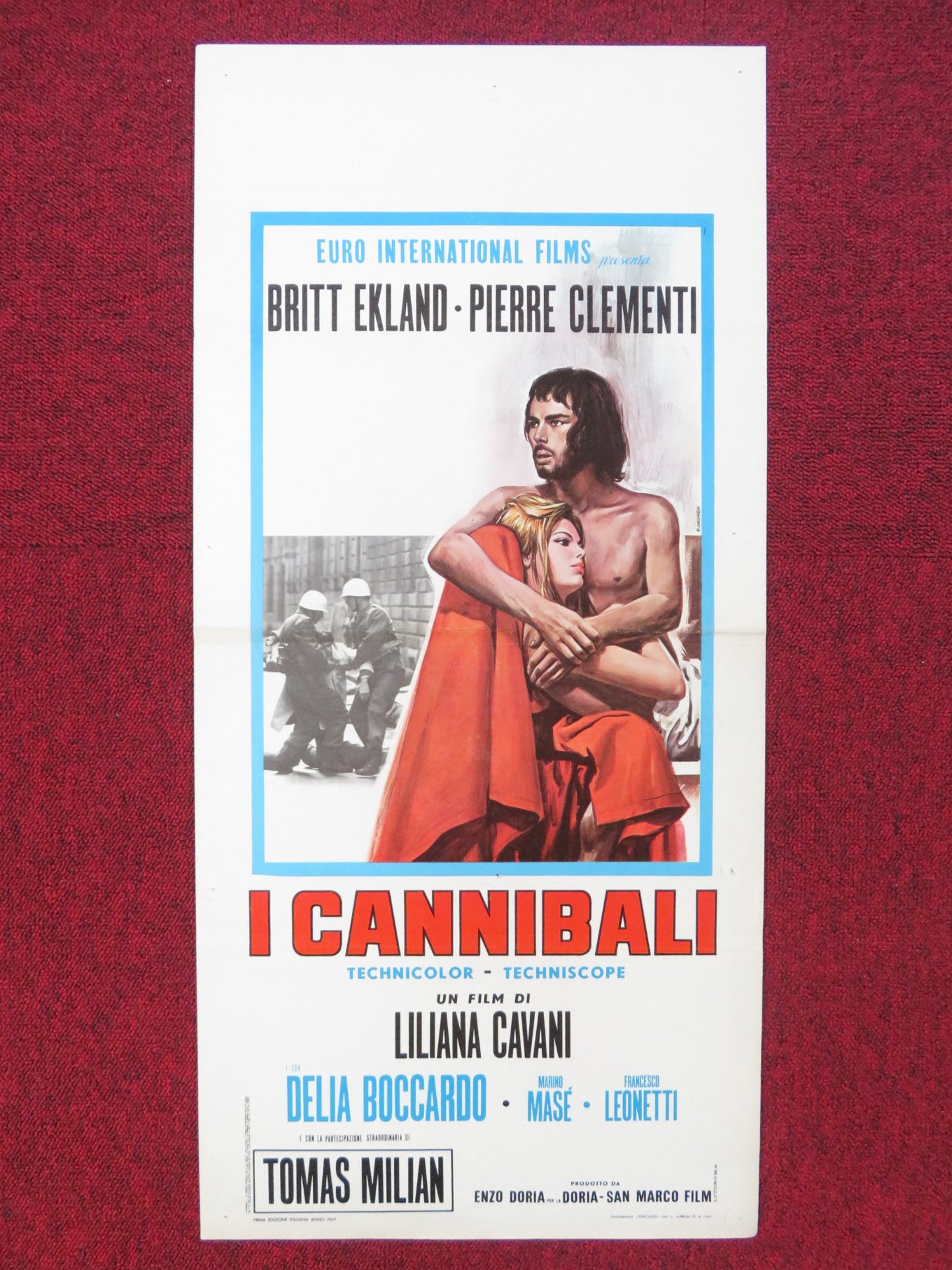 THE YEAR OF THE CANNIBALS ITALIAN LOCANDINA POSTER BRITT EKLAND P. CLEMENTI 1969