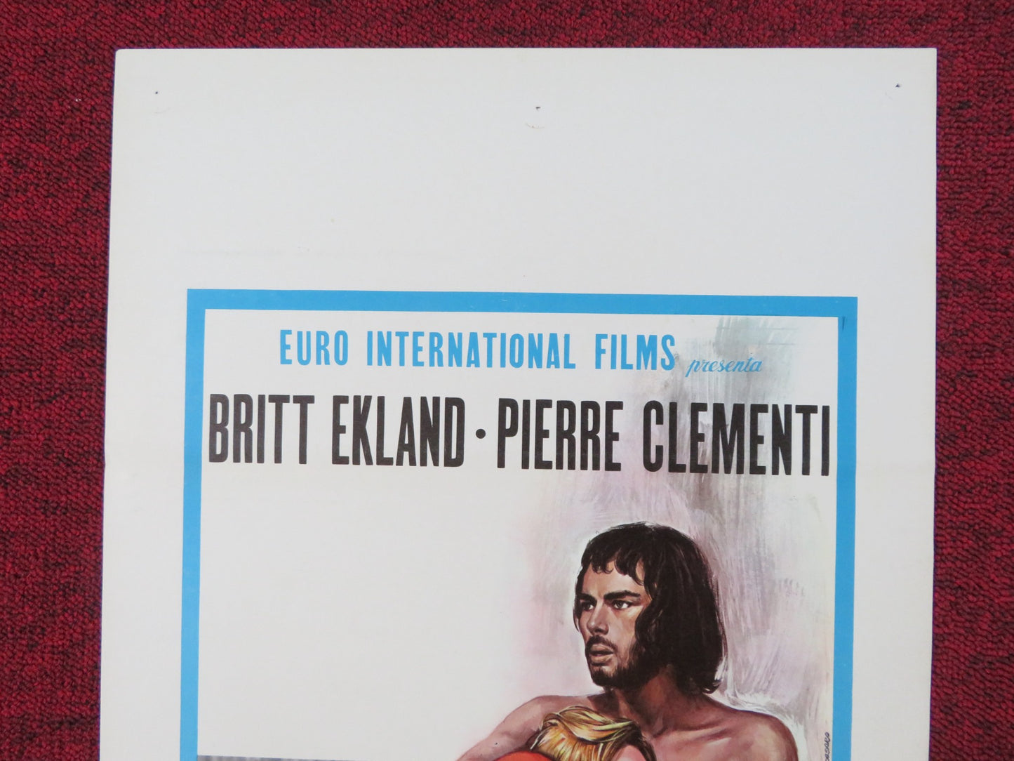 THE YEAR OF THE CANNIBALS ITALIAN LOCANDINA POSTER BRITT EKLAND P. CLEMENTI 1969