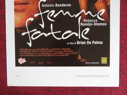 FEMME FATALE ITALIAN LOCANDINA POSTER ANTONIO BANDERAS R. ROMIJN-STAMOS 2002