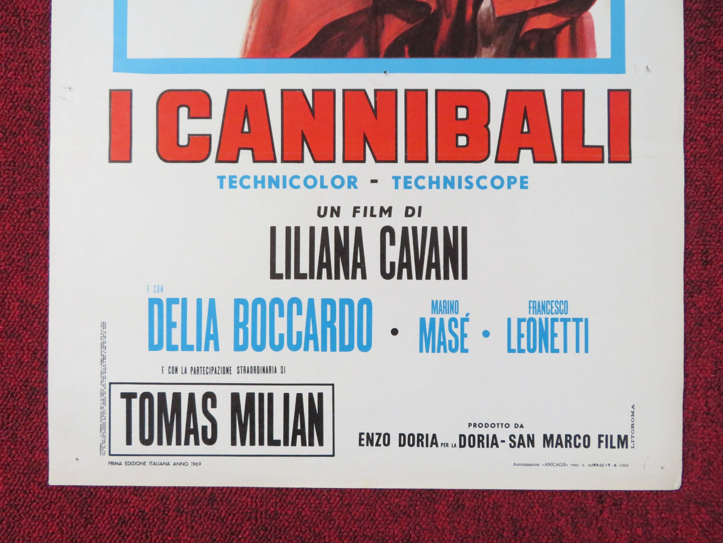 THE YEAR OF THE CANNIBALS ITALIAN LOCANDINA POSTER BRITT EKLAND P. CLEMENTI 1969