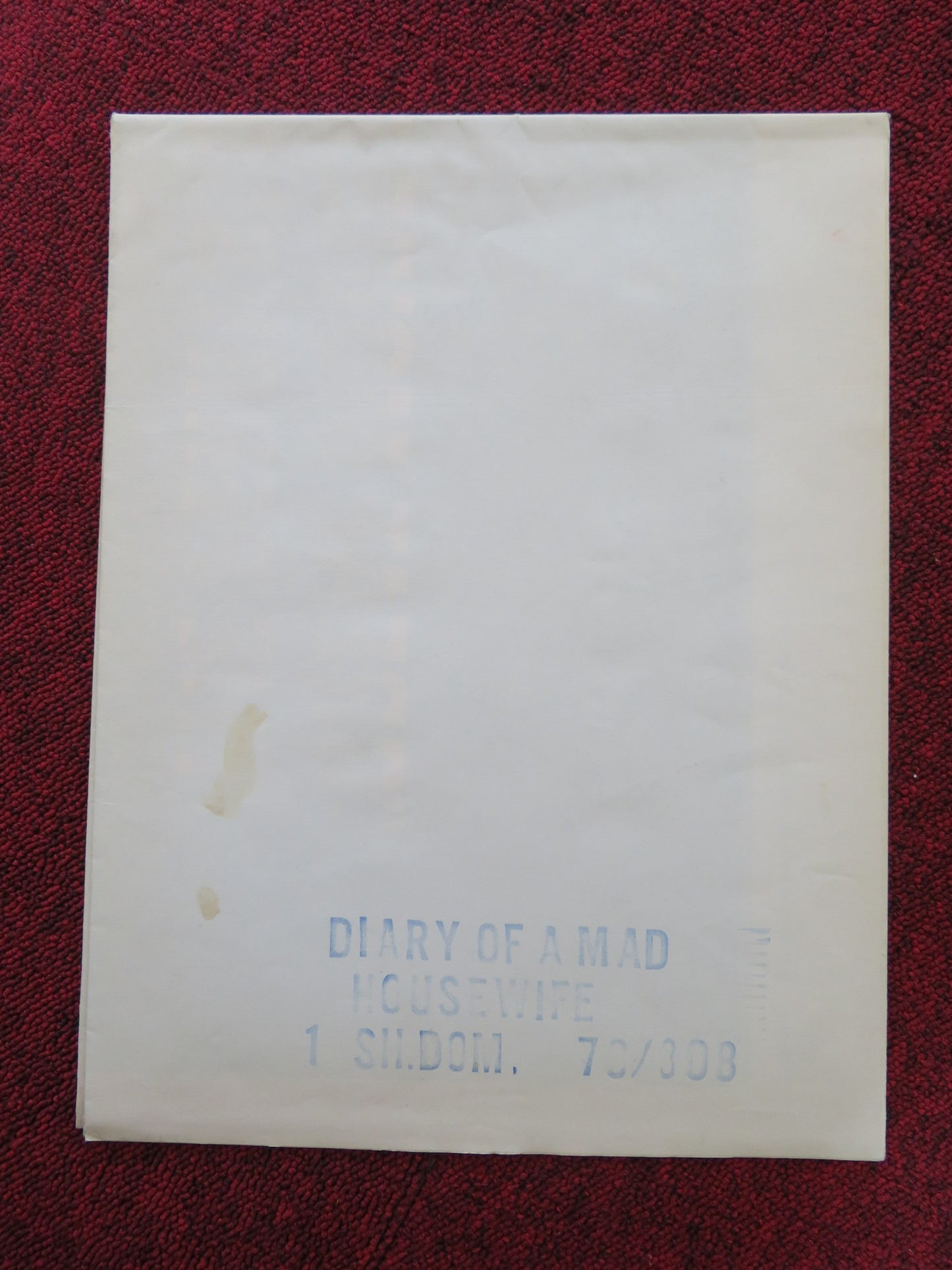 DIARY OF A MAD HOUSEWIFE FOLDED US ONE SHEET POSTER RICHARD BENJAMIN 1970