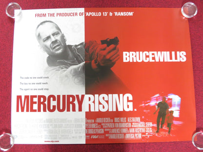 MERCURY RISING UK QUAD (30"x 40") ROLLED POSTER BRUCE WILLIS ALEC BALDWIN 1998