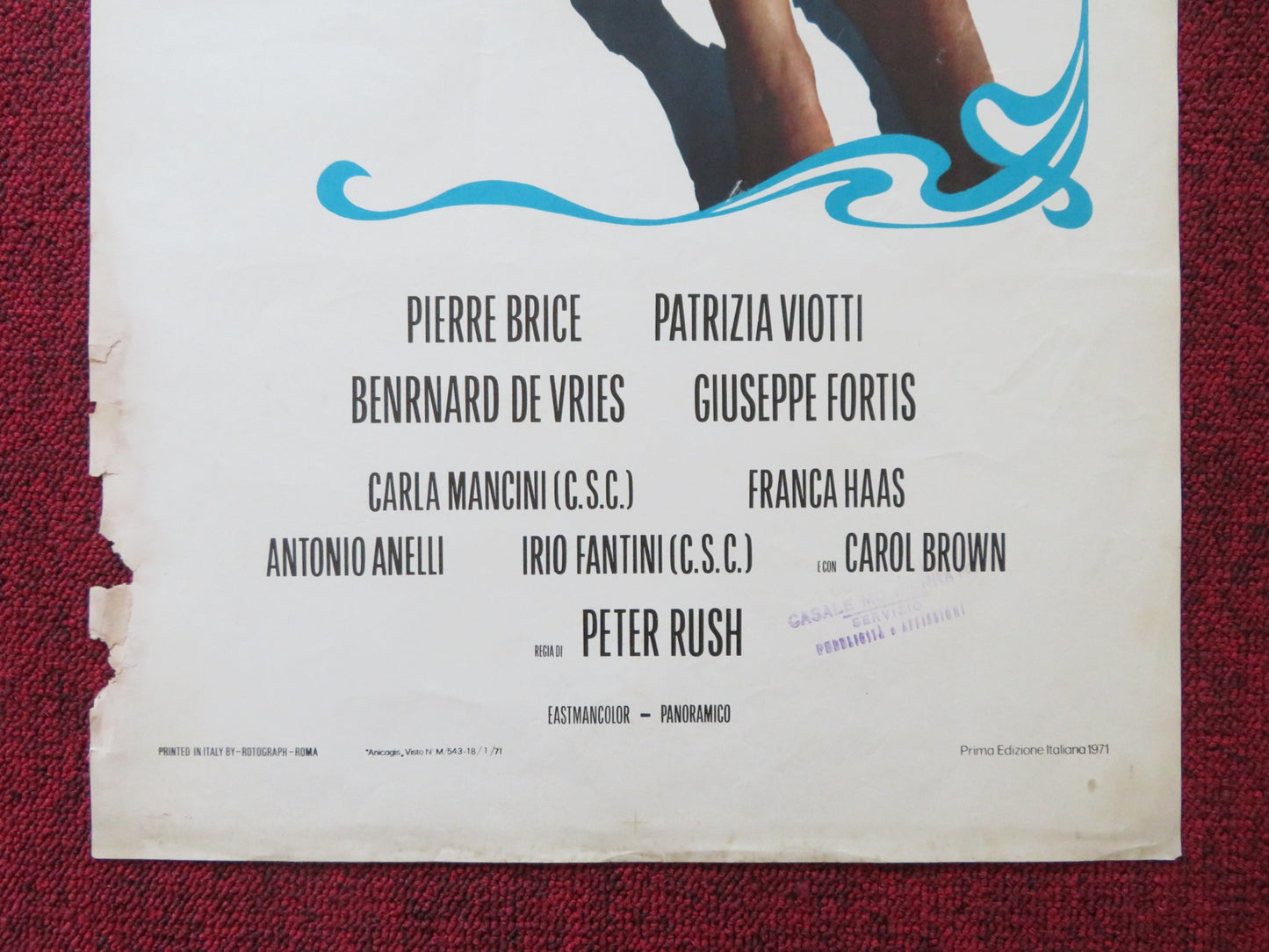 ERIKA - THE PERFORMER ITALIAN LOCANDINA POSTER PIERCE BRICE PATRIZIA VIOTTI 1971