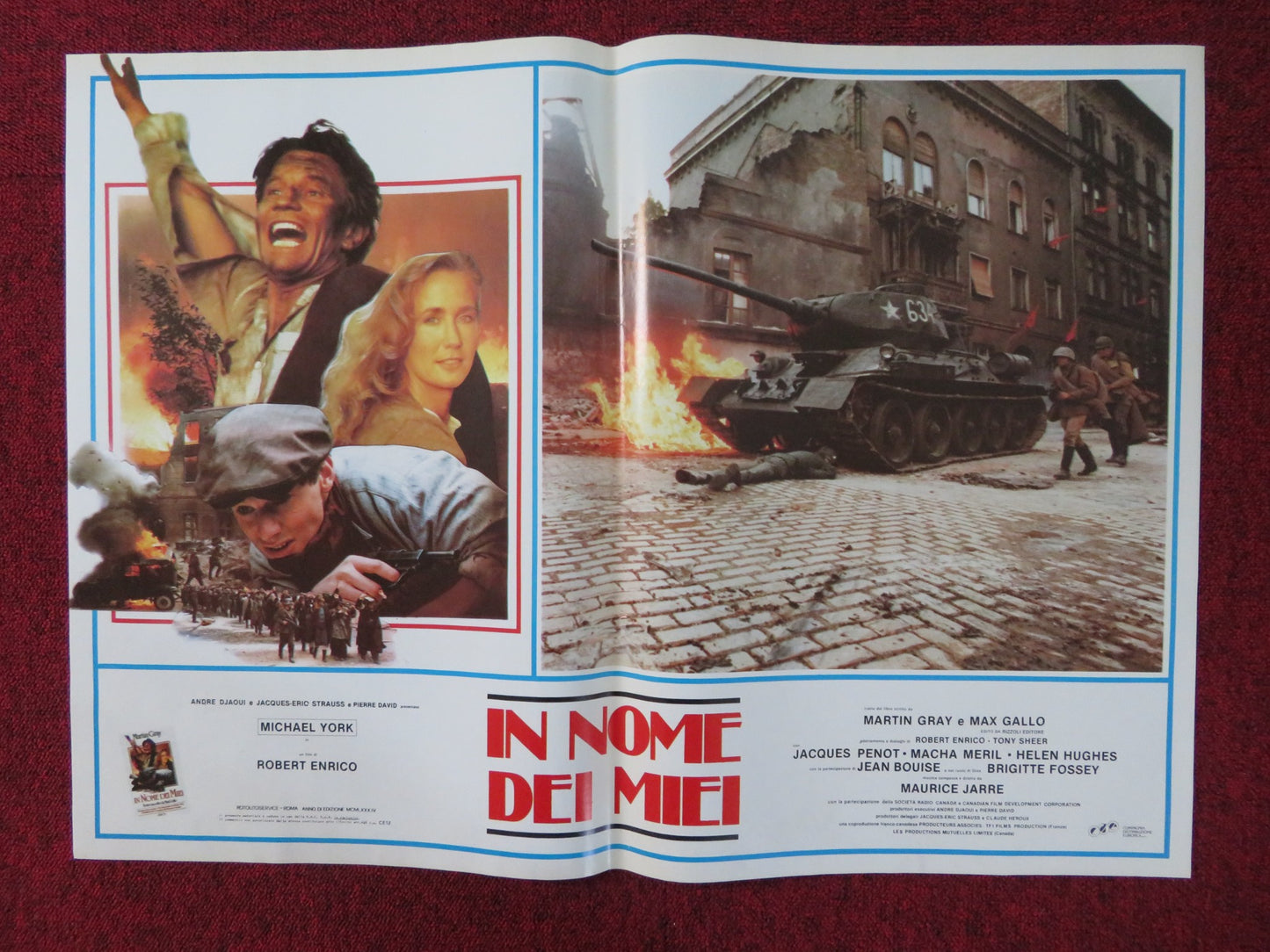 FOR THOSE I LOVED - C ITALIAN FOTOBUSTA POSTER MICHAEL YORK BRIGITTE FOSSEY 1983