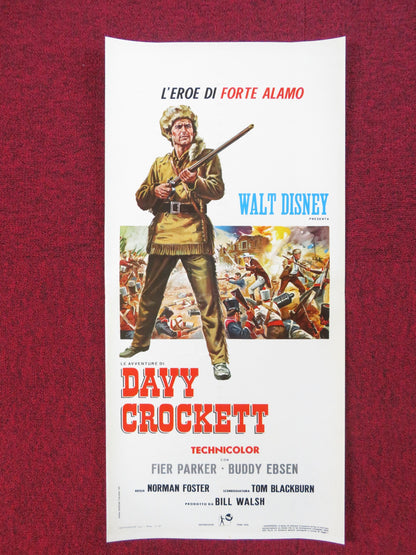 DAVY CROCKETT: KING OF THE WILD FRONTIER ITALIAN LOCANDINA POSTER DISNEY 1967