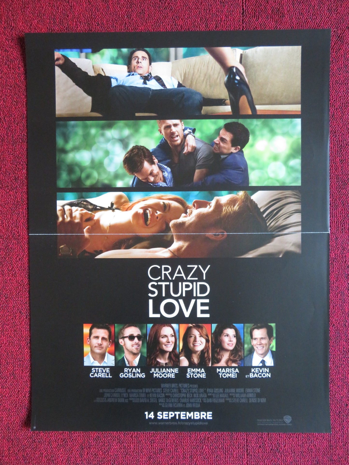 CRAZY STUPID LOVE FRENCH (15.5" x 21") POSTER STEVE CARELL J. MOORE 2011