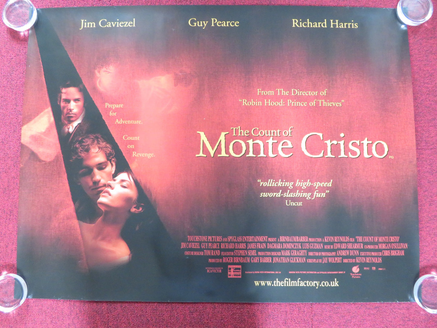 THE COUNT OF MONTE CRISTO UK QUAD (30"x 40") ROLLED POSTER GUY PEARCE 2002