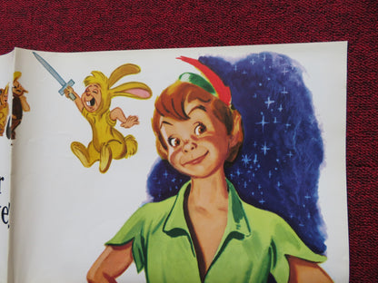 PETER PAN FOLDED US ONE SHEET POSTER DISNEY CAPTAIN HOOK 1976