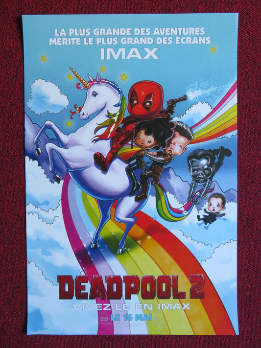 DEADPOOL 2 FRENCH (16" x 23.5") POSTER RYAN REYNOLDS JOSH BROLIN 2018