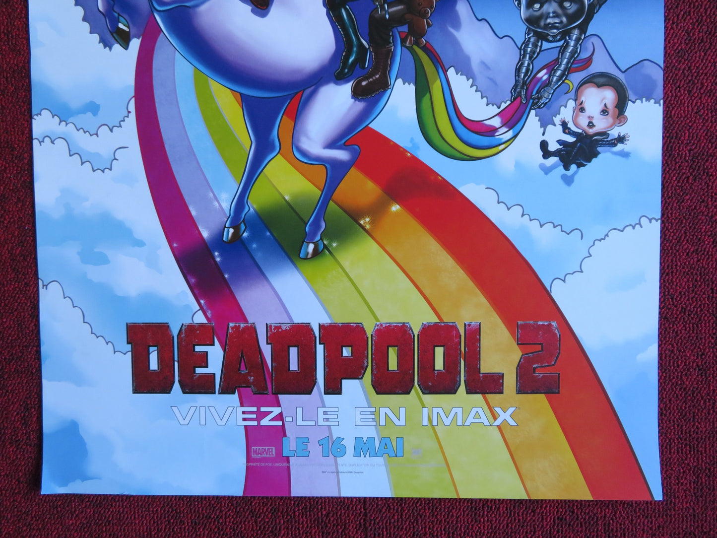 DEADPOOL 2 FRENCH (16" x 23.5") POSTER RYAN REYNOLDS JOSH BROLIN 2018