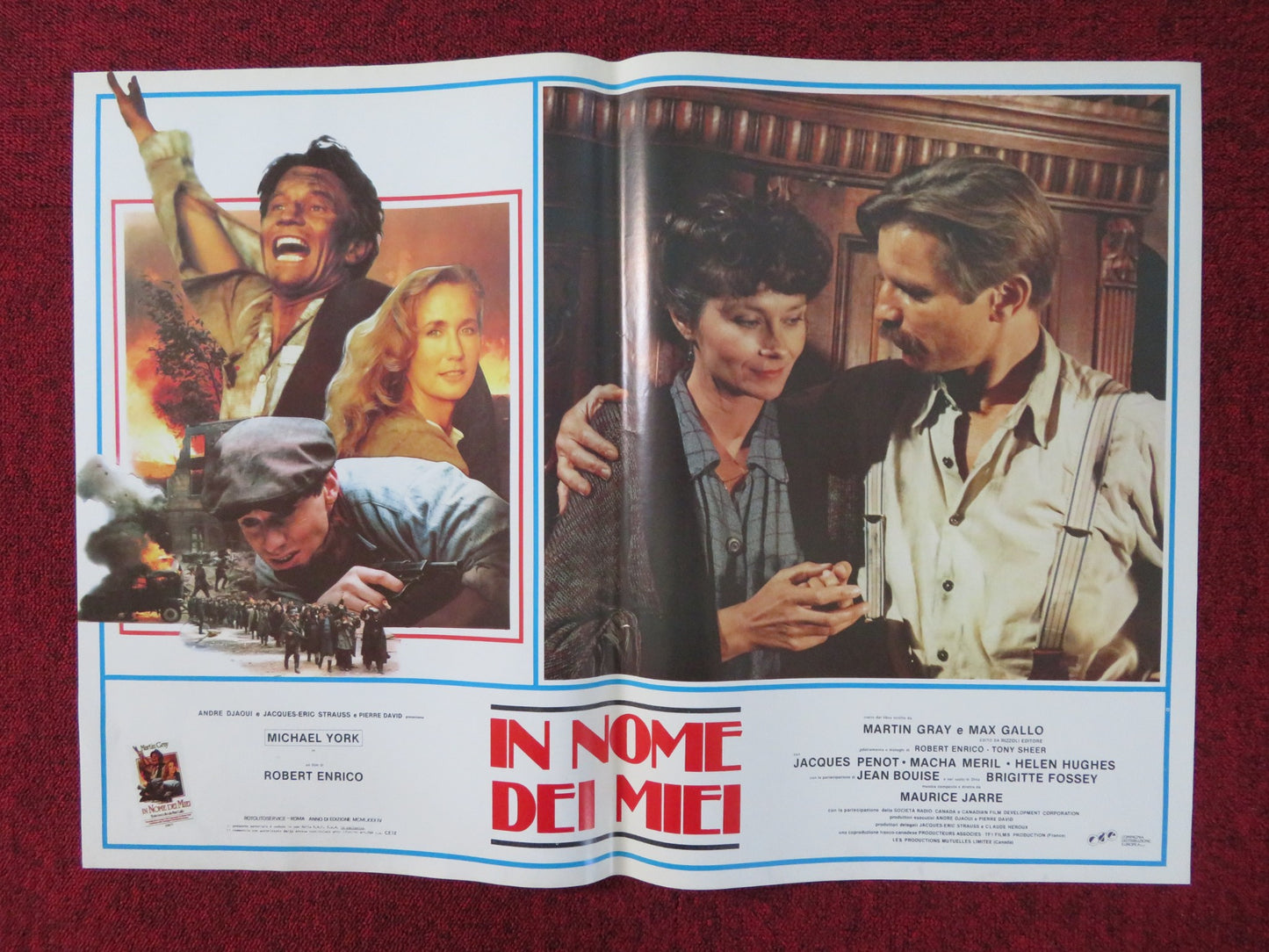 FOR THOSE I LOVED - E ITALIAN FOTOBUSTA POSTER MICHAEL YORK BRIGITTE FOSSEY 1983