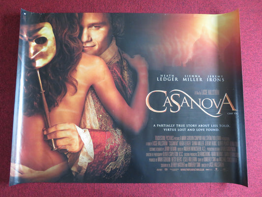 CASANOVA UK QUAD (30"x 40") ROLLED POSTER HEATH LEDGER SIENNA MILLER 2005