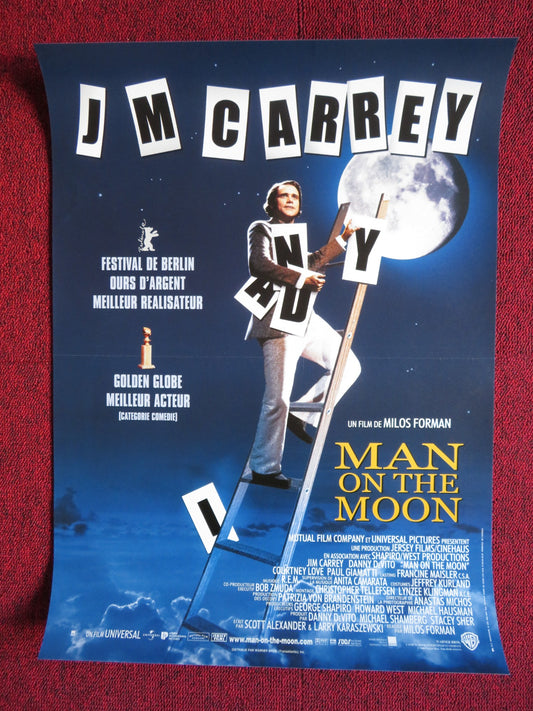 MAN ON THE MOON FRENCH (15.5" x 21") POSTER JIM CAREY DANNY DEVITO 1991