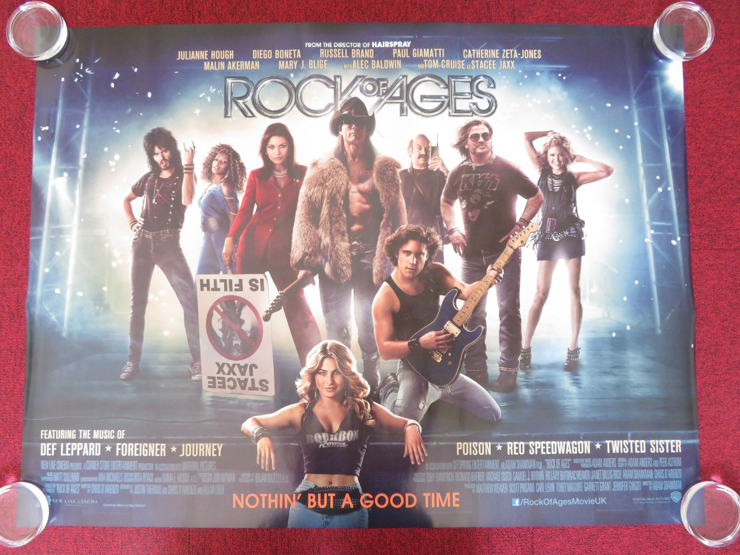 ROCK OF AGES UK QUAD (30"x 40") ROLLED POSTER TOM CRUISE RUSSELL BRAND 2012