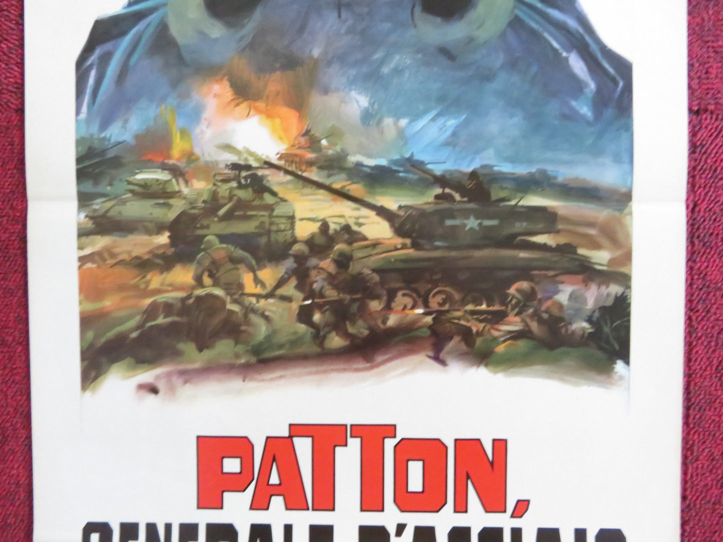 PATTON ITALIAN LOCANDINA POSTER GEORGE C. SCOTT KARL MALDEN 1970