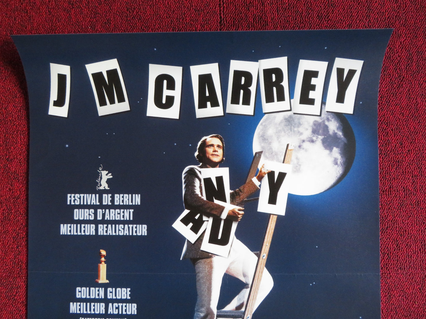 MAN ON THE MOON FRENCH (15.5" x 21") POSTER JIM CAREY DANNY DEVITO 1991