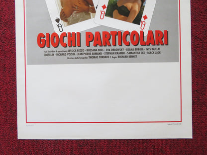 GIOCHI PARTICOLARI ITALIAN LOCANDINA POSTER JESSICA RIZZO ROSANA DOLL 1993