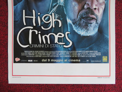 HIGH CRIMES ITALIAN LOCANDINA POSTER ASHLEY JUDD MORGAN FREEMAN 2003