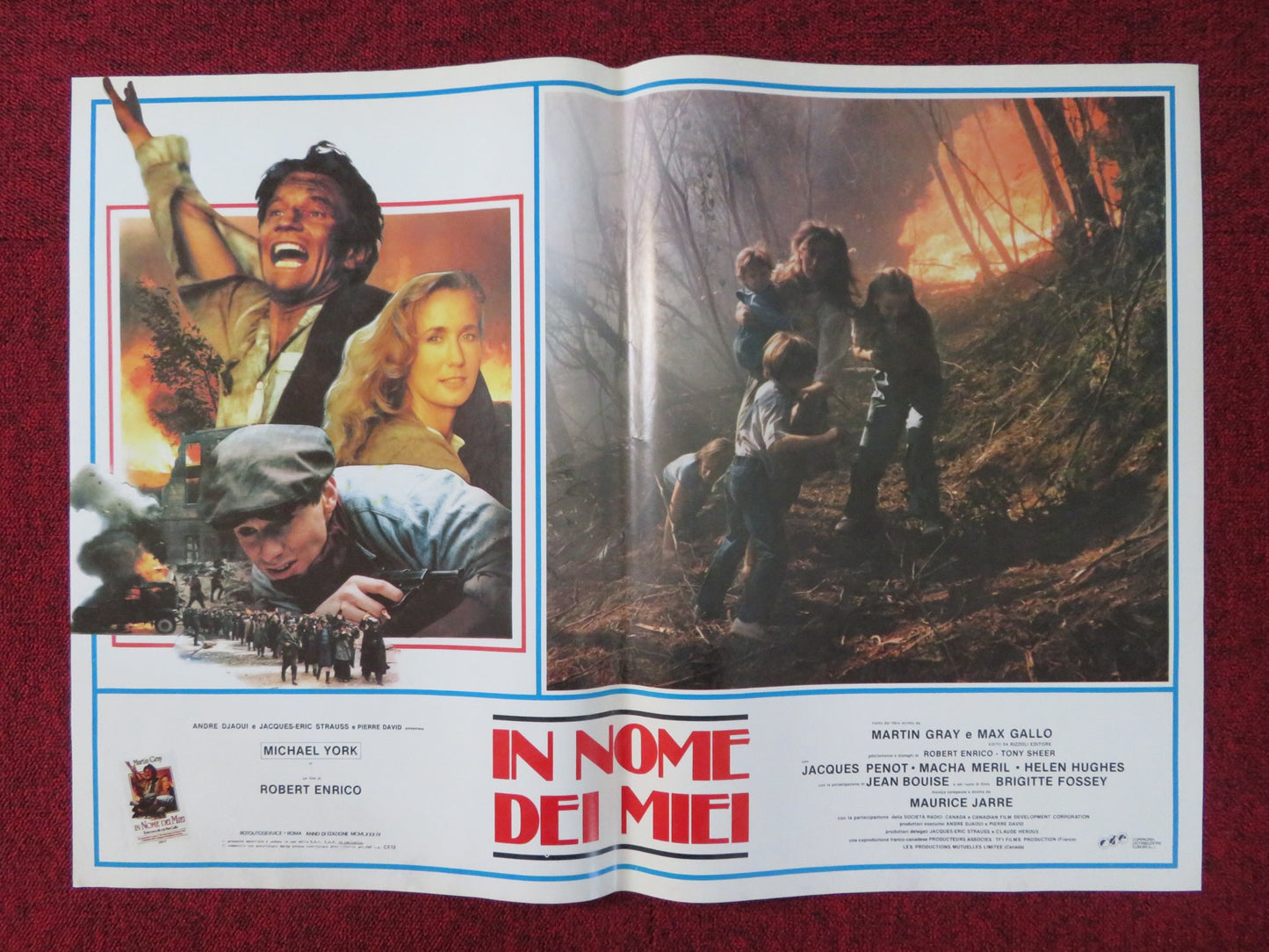 FOR THOSE I LOVED - H ITALIAN FOTOBUSTA POSTER MICHAEL YORK BRIGITTE FOSSEY 1983