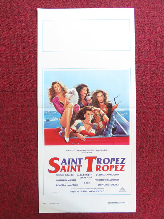 SAINT TROPEZ, SAINT TROPEZ ITALIAN LOCANDINA POSTER SERENA GRANDI 1992