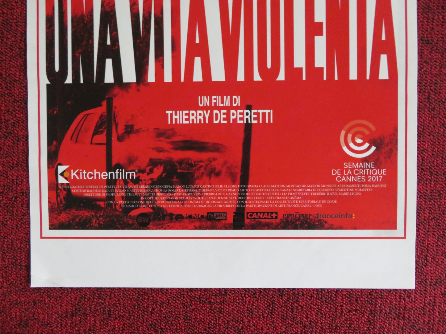 UNA VITA VIOLENTA ITALIAN LOCANDINA POSTER JEAN MICHELANGELI M. P. NOUVEAU 2017