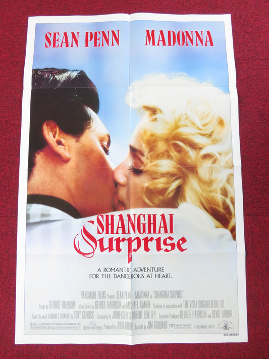 SHANGHAI SURPRISE FOLDED US ONE SHEET POSTER MADONNA SEAN PENN 1986