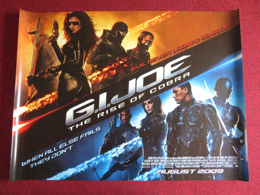 G.I. JOE: THE RISE OF THE COBRA UK QUAD (30"x 40") ROLLED POSTER TATUM 2009