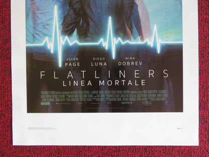 FLATLINERS ITALIAN LOCANDINA POSTER ELLIOT PAGE DIEGO LUNA 2017