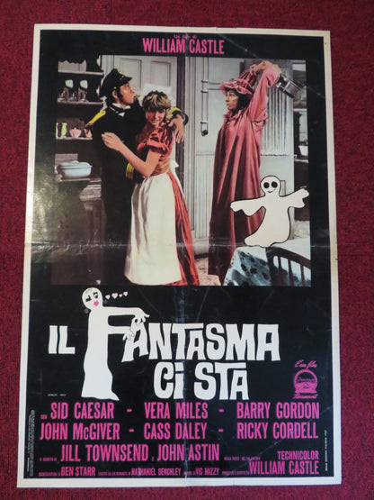 THE SPIRIT IS WILLING - A ITALIAN FOTOBUSTA POSTER SID CAESAR VERA MILES 1967