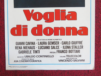 VOGLIA DI DONNA ITALIAN LOCANDINA POSTER GIANNI CAVINA LAURA GEMSER 1978