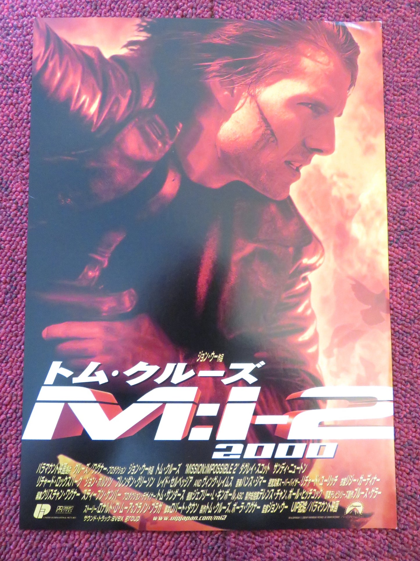 MISSION: IMPOSSIBLE II JAPANESE CHIRASHI (B5) POSTER TOM CRUISE VING RHAMES 2000