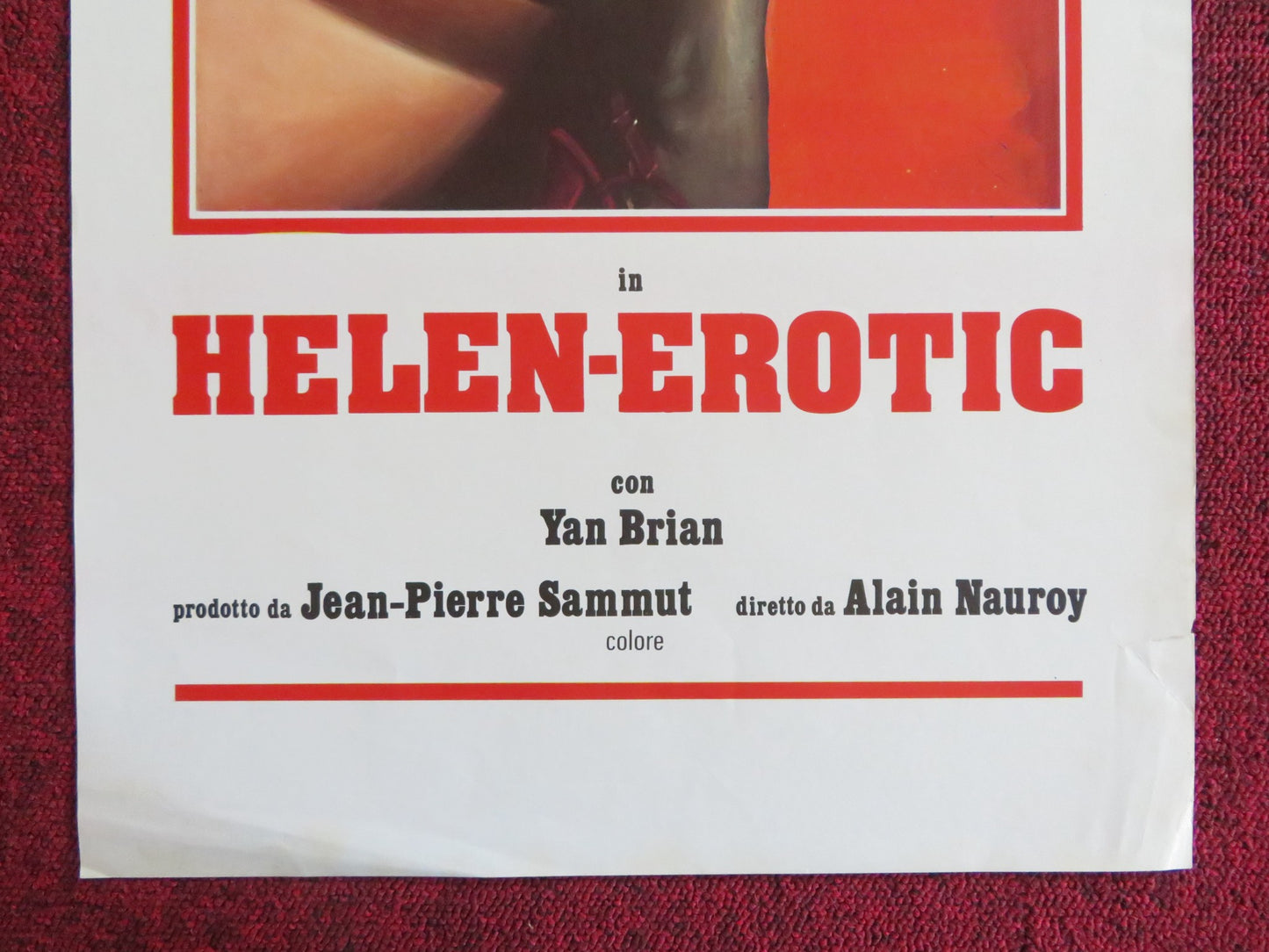 HELEN-EROTIC ITALIAN LOCANDINA POSTER VAKERIE BOISGEL 1980s