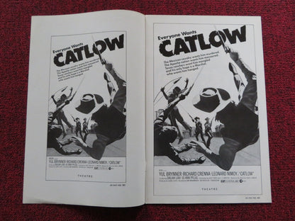 CATLOW US PRESSBOOK SUPPLEMENT- UNCUT YUL BRYNNER RICHARD CRENNA  1971