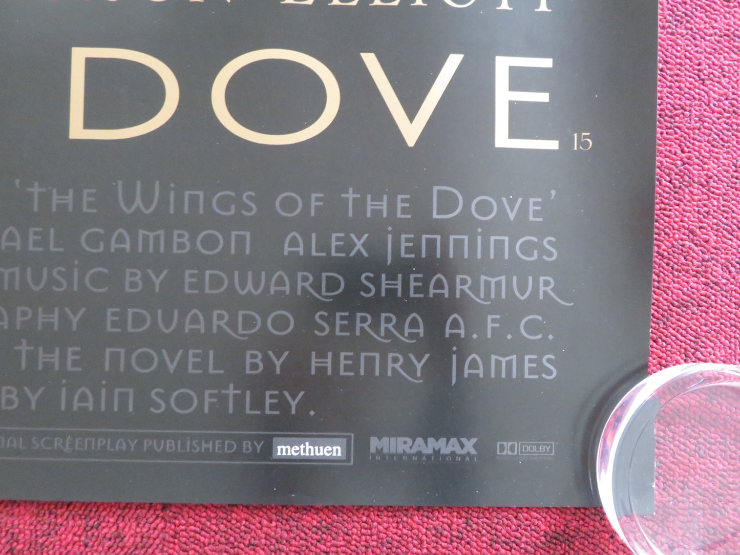 THE WINGS OF THE DOVE UK QUAD (30"x 40") ROLLED POSTER HELENA BONHAM CARTER 1997