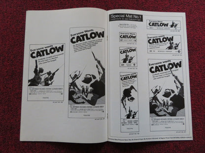 CATLOW US PRESSBOOK SUPPLEMENT- UNCUT YUL BRYNNER RICHARD CRENNA  1971