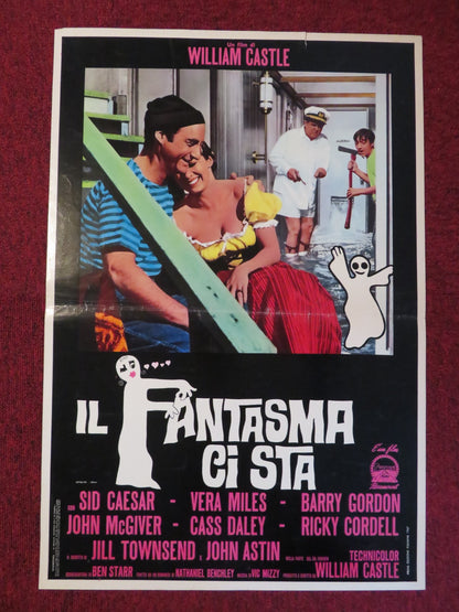 THE SPIRIT IS WILLING - B ITALIAN FOTOBUSTA POSTER SID CAESAR VERA MILES 1967