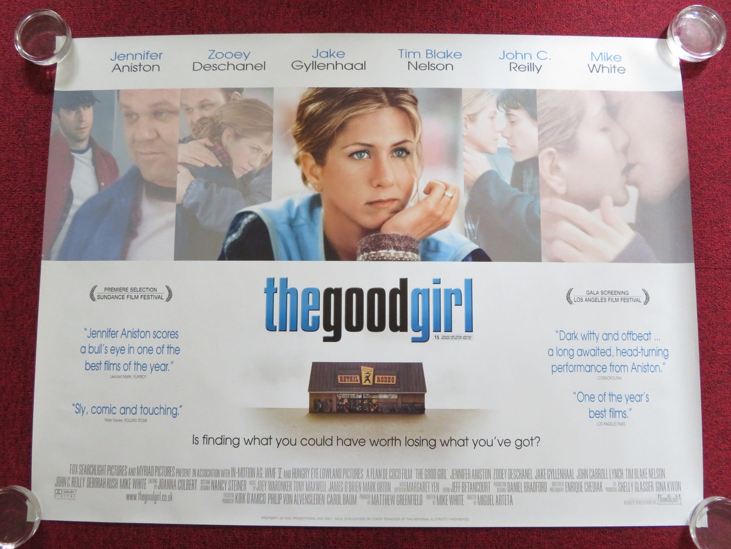 THE GOOD GIRL UK QUAD (30"x 40") ROLLED POSTER JENNIFER ANISTON 2002