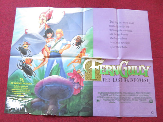 FERNGULLY: THE LAST RAINFOREST QUAD POSTER FOLDED TIM CURRY S.MATHIS 1992