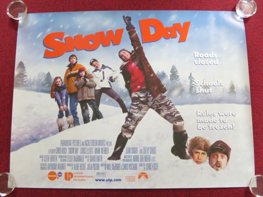 SNOW DAY UK QUAD (30"x 40") ROLLED POSTER CHRIS ELLIOTT MARK WEBBER 2000