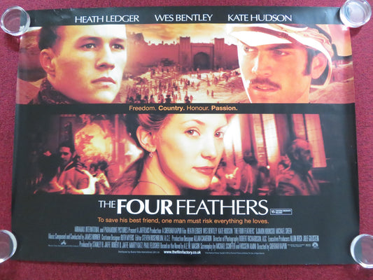 THE FOUR FEATHERS UK QUAD (30"x 40") ROLLED POSTER HEATH LEDGER WES BENTLEY 2002