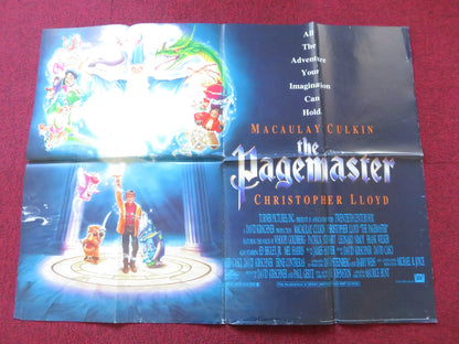 THE PAGEMASTER QUAD POSTER FOLDED MACAULAY CULKIN CHRISTOPHER LLOYD 1993