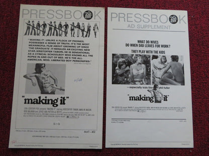 MAKING IT  US PRESSBOOK AND SUPPLEMENT - UNCUT BOB BALABAN MARLYN MASON 1971