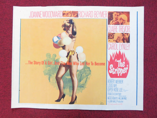 THE STRIPPER US HALF SHEET (22"x 28") POSTER JOANNE WOODWARD RICHARD BEYMER 1963