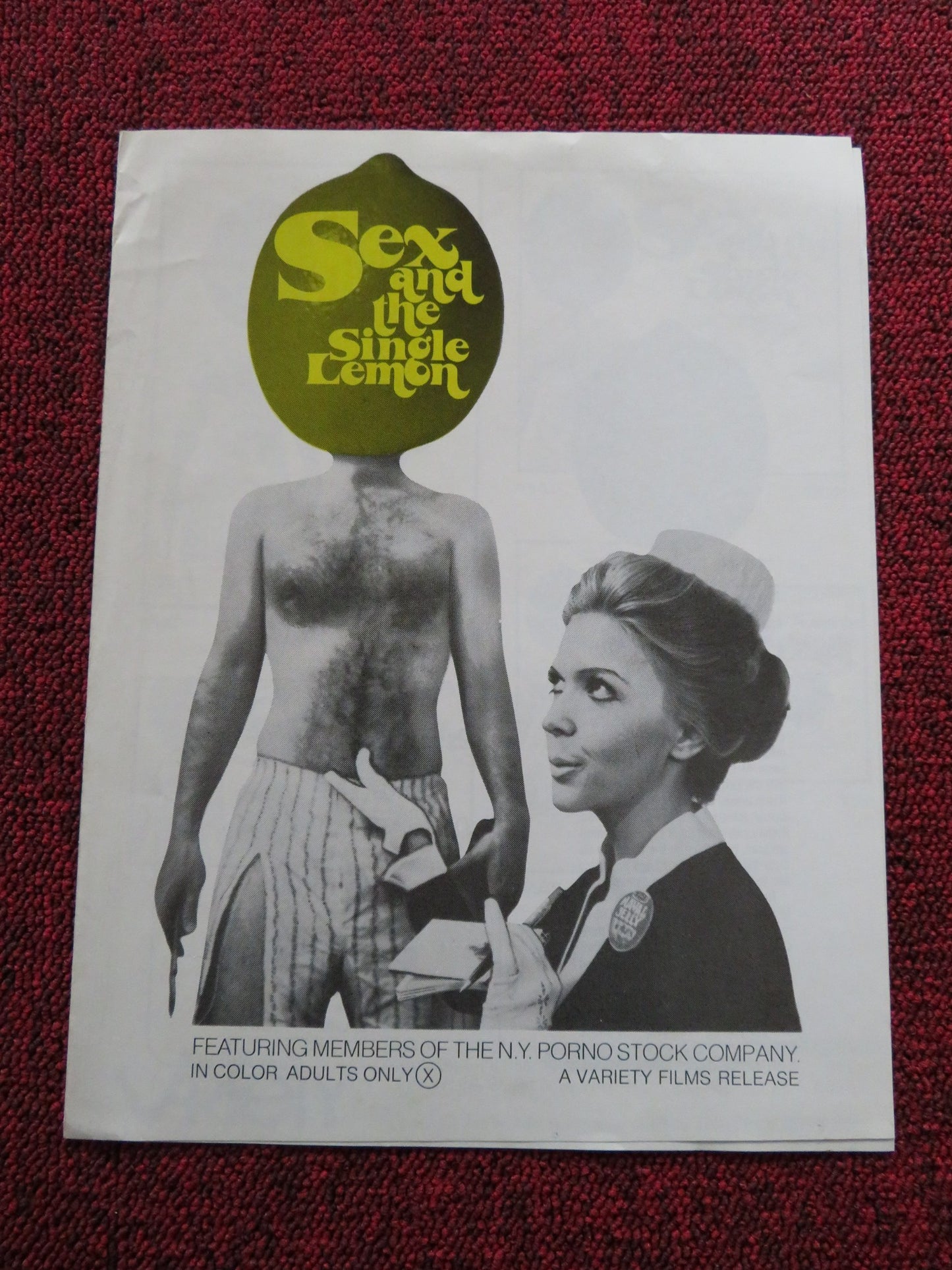 SEX AND THE SINGLE LEMON - UNCUT US PRESSBOOK 1969 – Rendezvous Cinema