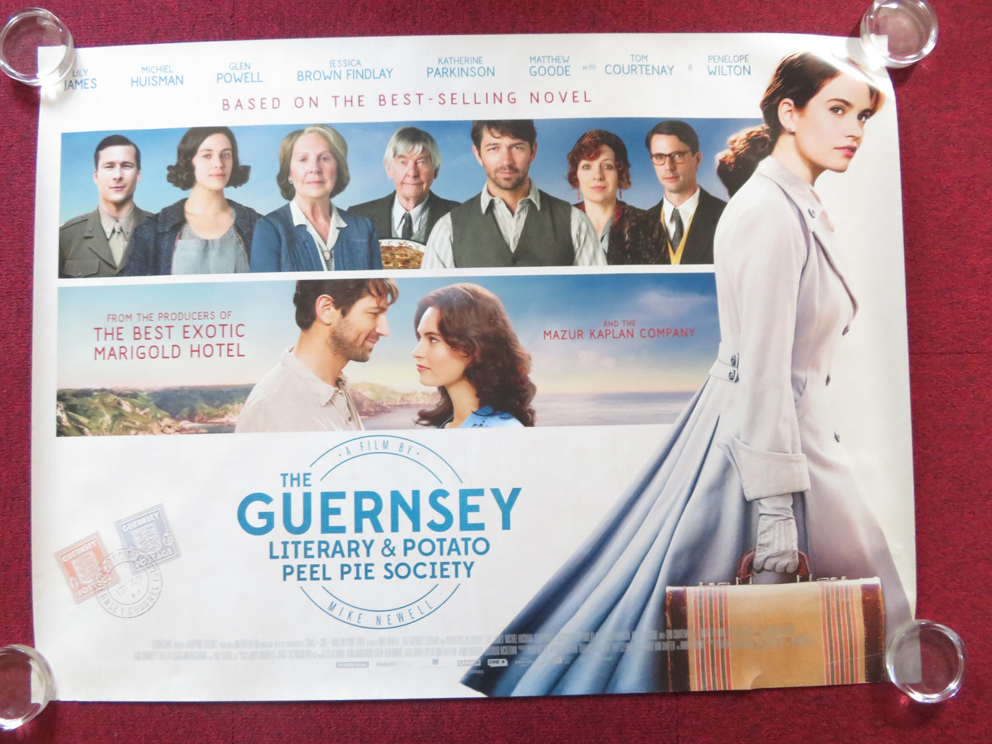 THE GUERNSEY LITERARY AND POTATO PEEL...  UK QUAD (30"x 40") ROLLED POSTER 2018