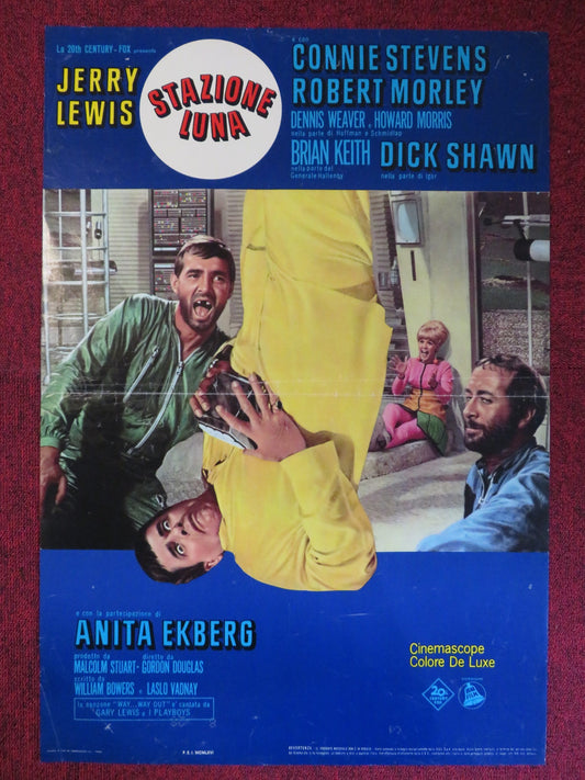 STAZIONE LUNA / WAY...WAY OUT - B ITALIAN FOTOBUSTA POSTER JERRY LEWIS 1966